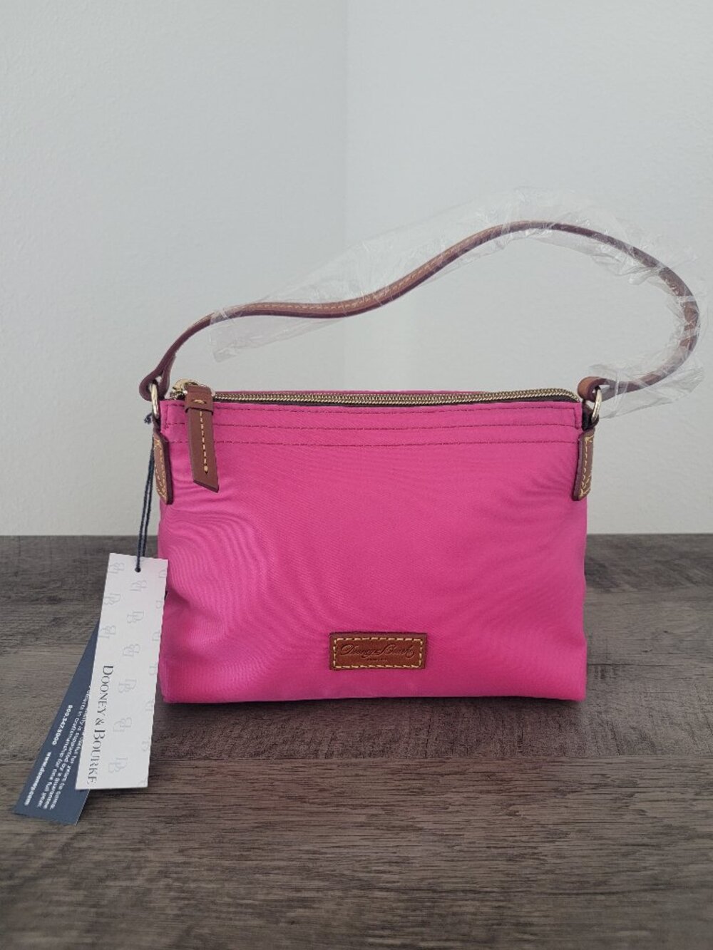 Dooney & Bourke Nylon Pouchette in Fuchsia (New With Tags)